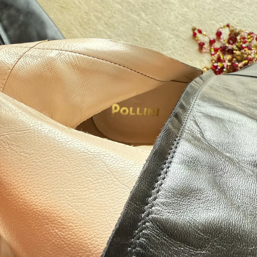 Elegant Itailan Black High Heel Boots - Picture 13 of 13